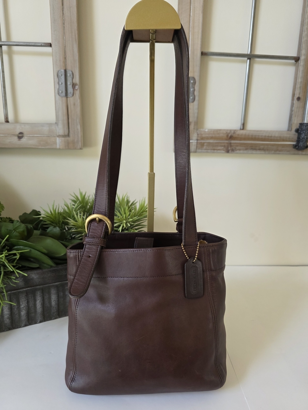 Vintage Coach Soho Buckle Bag Mahogany Glove Tanned Leather Bag
